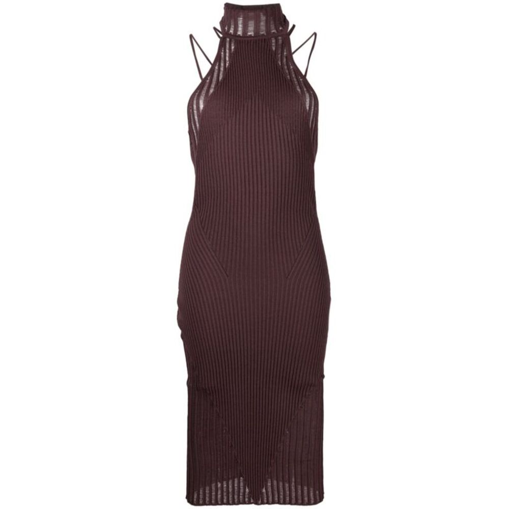 AndreäDamo Ribbed Midi Dress